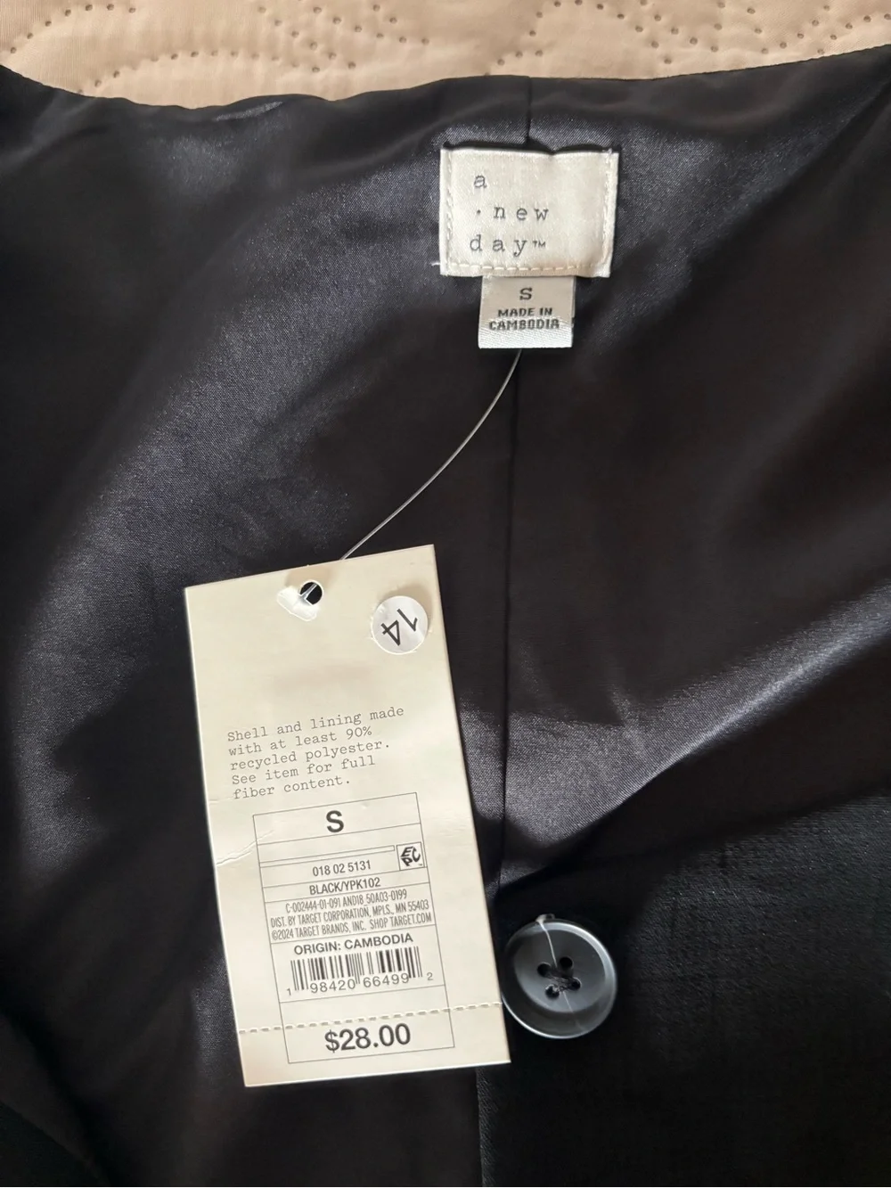 a new day Black Button-Front Sleeveless Vest